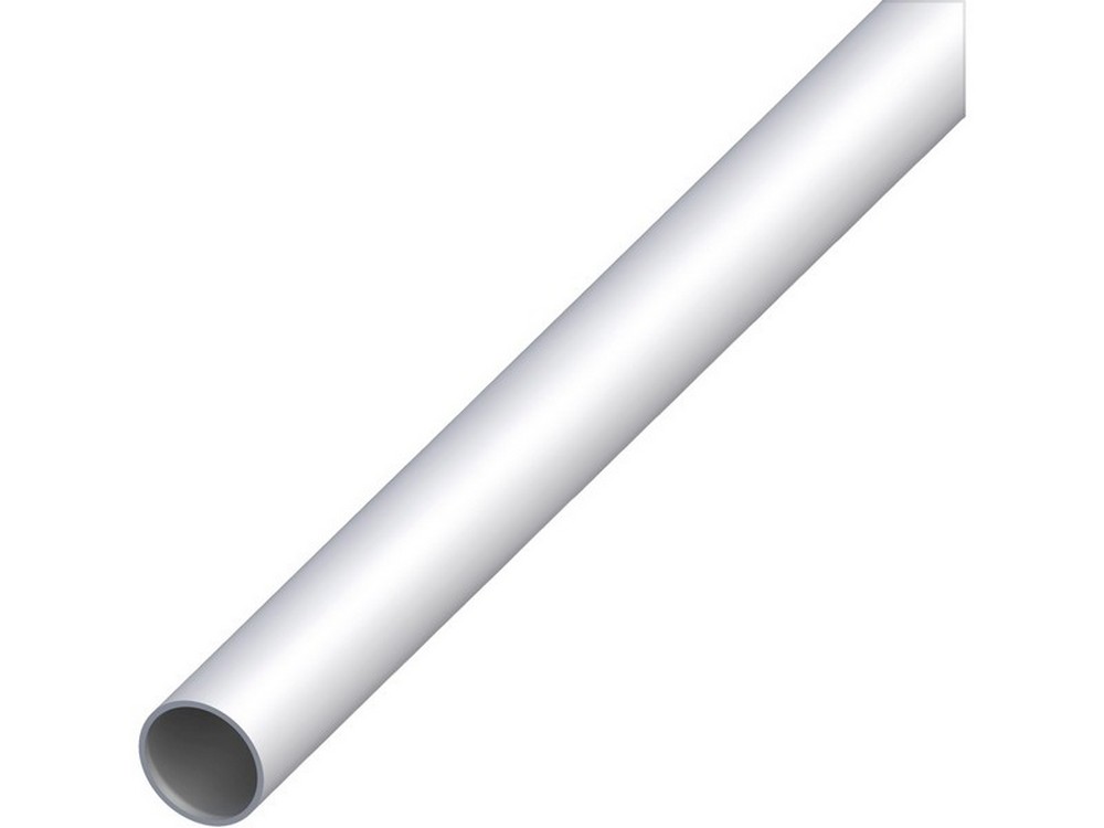 Image of 5pz profilo tubo tondo alluminio argento satinato ï mm. 16x1 mt. 2 cod:ferx.vit53588
