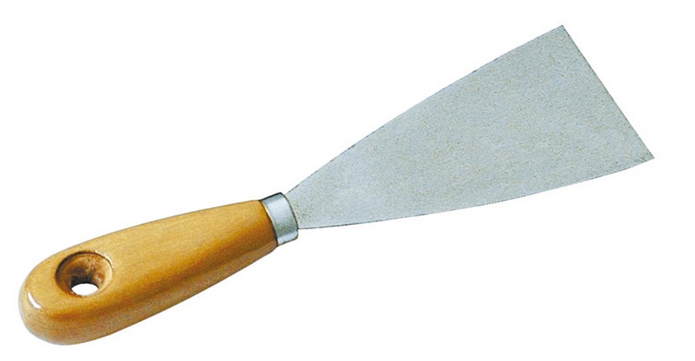 12pz spatola per stucco manico in legno mm.100 cod:ferx.vit8605