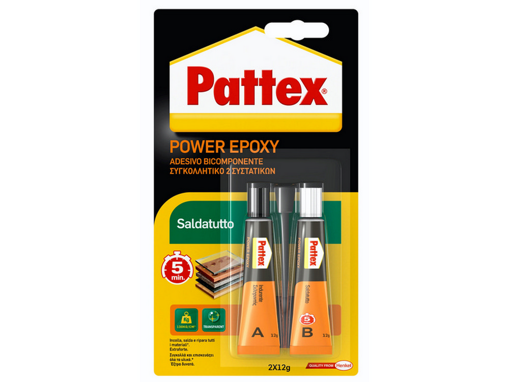 6pz colla pattex power epoxy saldatutto gr. 24 cod:ferx.vit29796