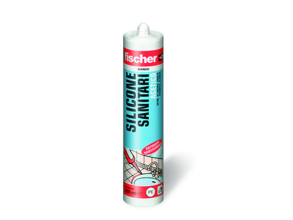 25pz silicone acetico per sanitari ml. 280 - trasparente cod:ferx.vit36041