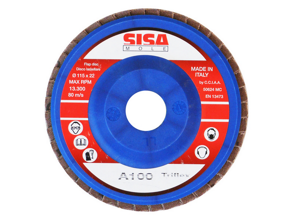 25pz disco lamellare ï mm. 115 - foro 22 grana 120 cod:ferx.vit37361
