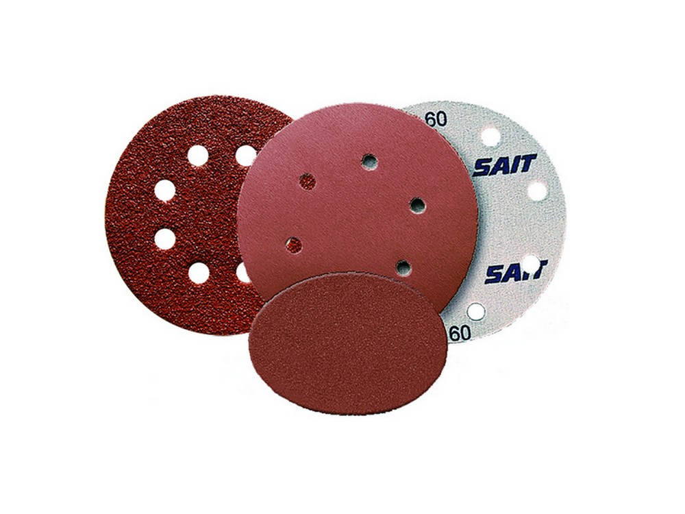 50pz disco velcrato d-saitac-vel tipo aw-d - ï mm. 150 (15 fori) grana 150 cod:ferx.vit40264