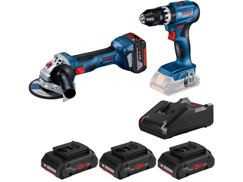 cf kit minismerigliatrice gws 18v-7 + trapano gsb 18v-45 + set ricarica cod:ferx.vit54627