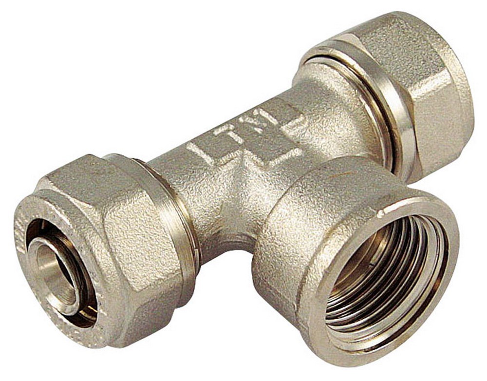 5pz raccordo per tubo multistrato a t femmina mis. 16x1/2x16 cod:ferx.vit28984