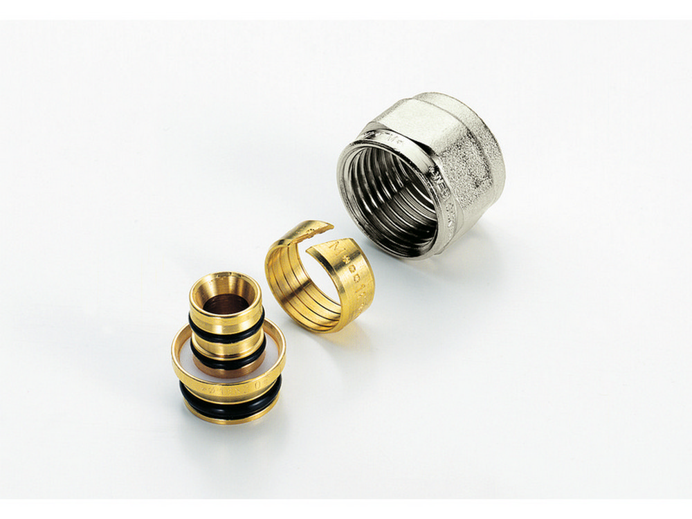10pz raccordo per tubo multistrato adattatore con attacco 1/2x16 mis. 16x2 cod:ferx.vit36207