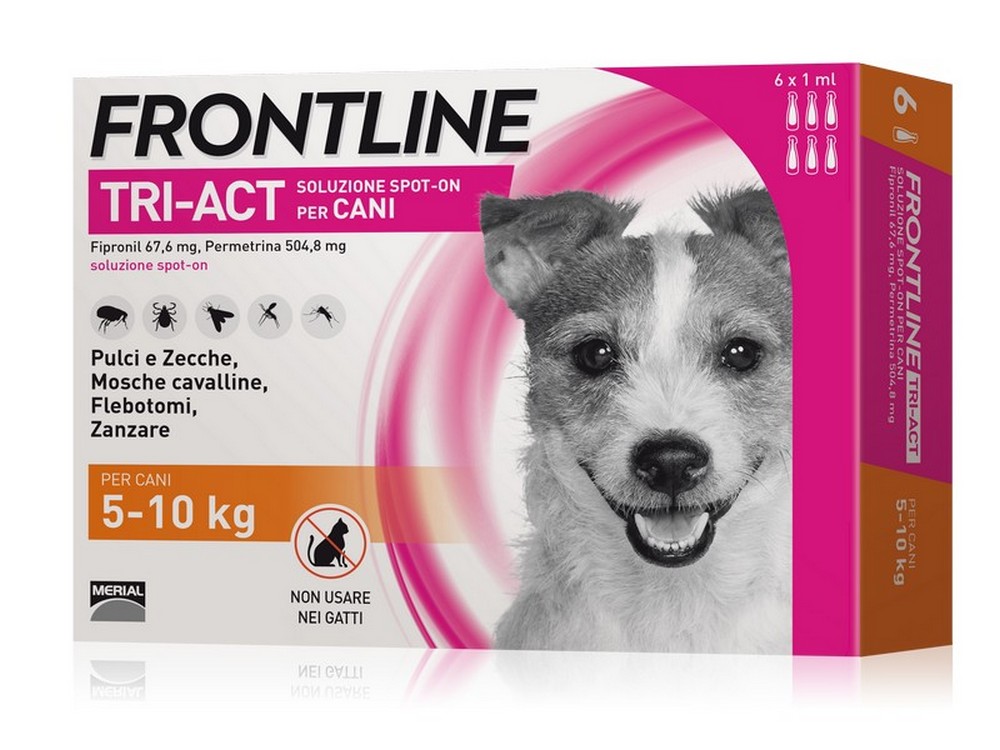 Image of antiparassitario tri-act per cani 5¸10 kg. (cf. 6 pipette) cod:ferx.vit42205