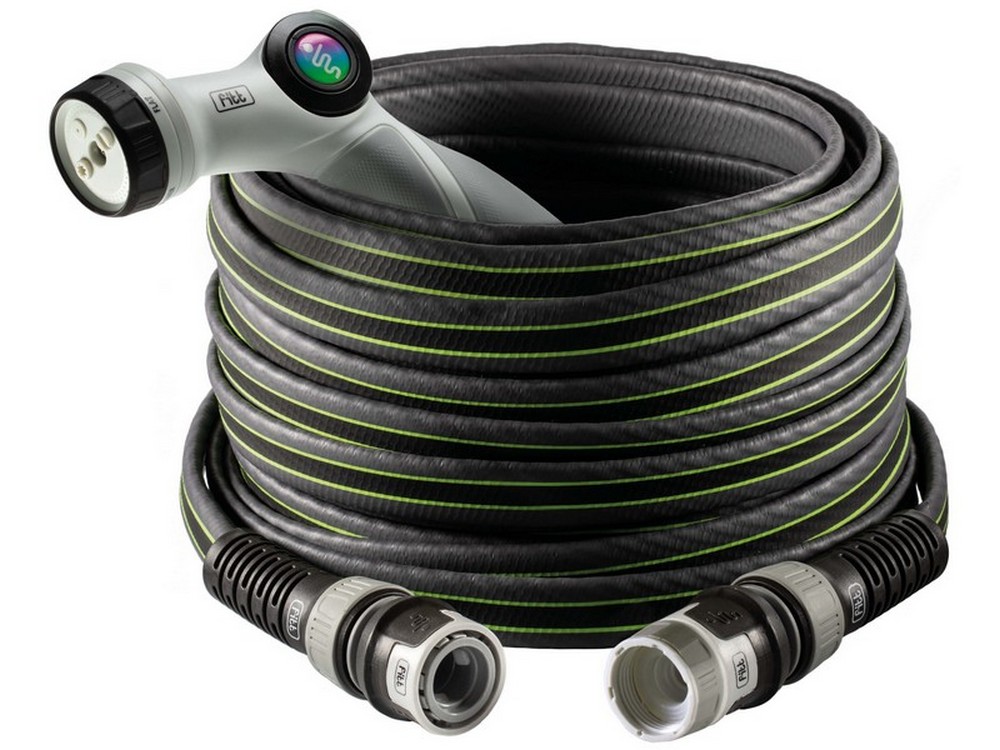 Image of 1 pz tubo per giardinaggio fitt force nts mis.5/8 x mt.30 con pistola col. grigio/lime cod:ferx.vit48905