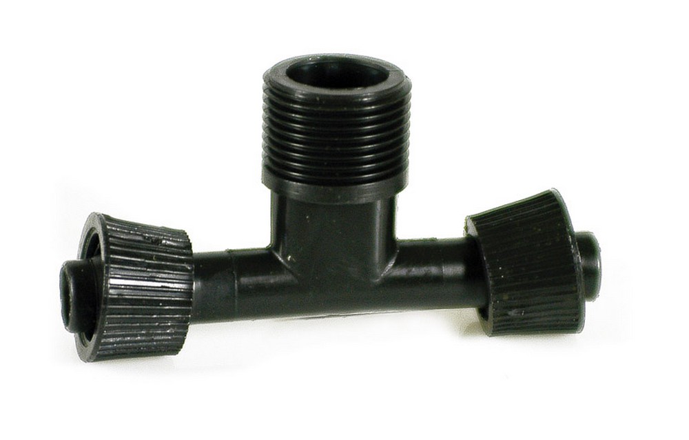 50pz raccordo a t per ala gocciolante filetto maschio mm. 16x16x3/4 cod:ferx.vit29390