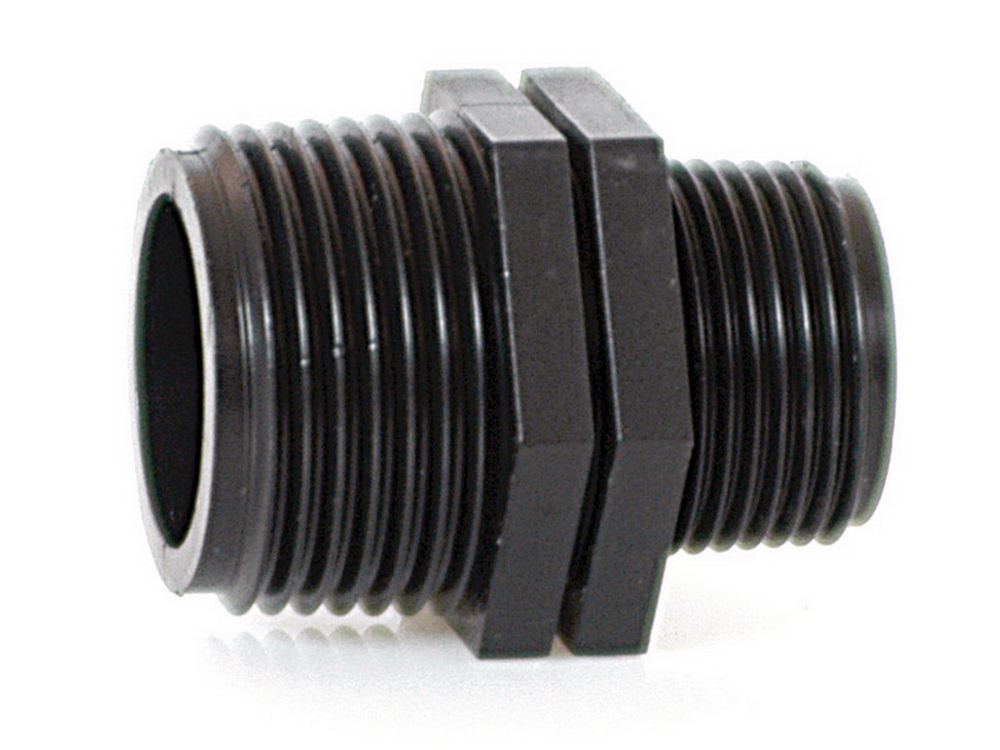 100pz raccordo filettato nipplo ridotto per tubo in polietilene mis. 1x1/2 cod:ferx.vit41874