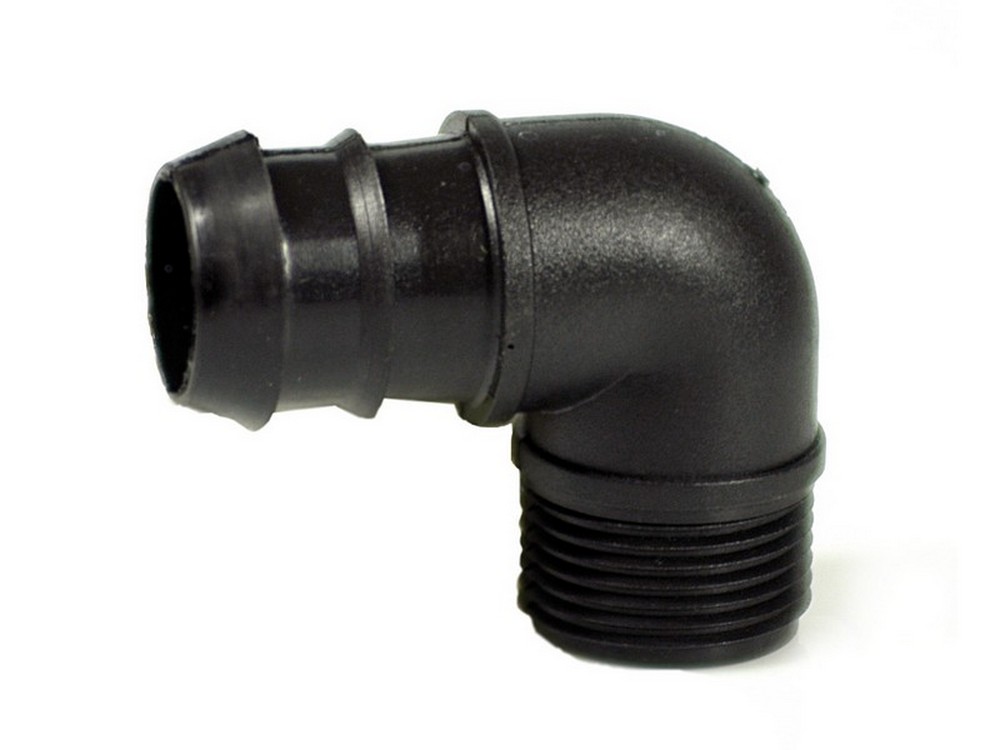 100pz raccordo filettato a gomito per tubo in polietilene maschio mm. 16x1/2 cod:ferx.vit53339