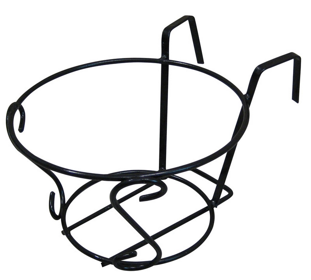 6pz portavaso da balcone tondo nero ï cm. 22 cod:ferx.vit28066