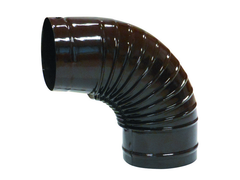 6pz gomito a 90¦ per stufa col. marrone ï cm.13 cod:ferx.vit2818