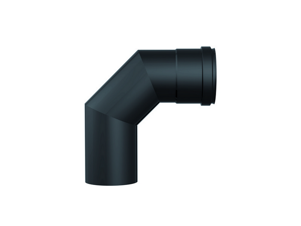2pz gomito a 90¦ per stufe a pellet col. nero opaco ï cm.10 cod:ferx.vit38570