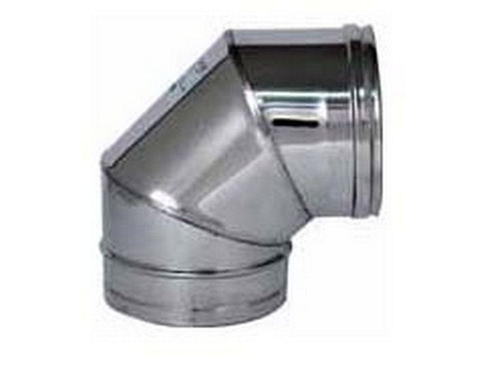 gomito a 90¦ inox aisi 304 per stufa ï cm. 18 cod:ferx.vit17123
